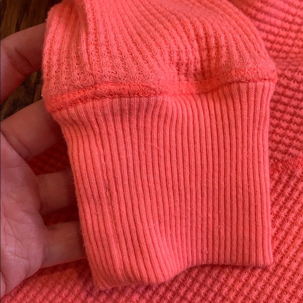 Free People Bright Orange Long Sleeve Shirt - Picture 5 of 9